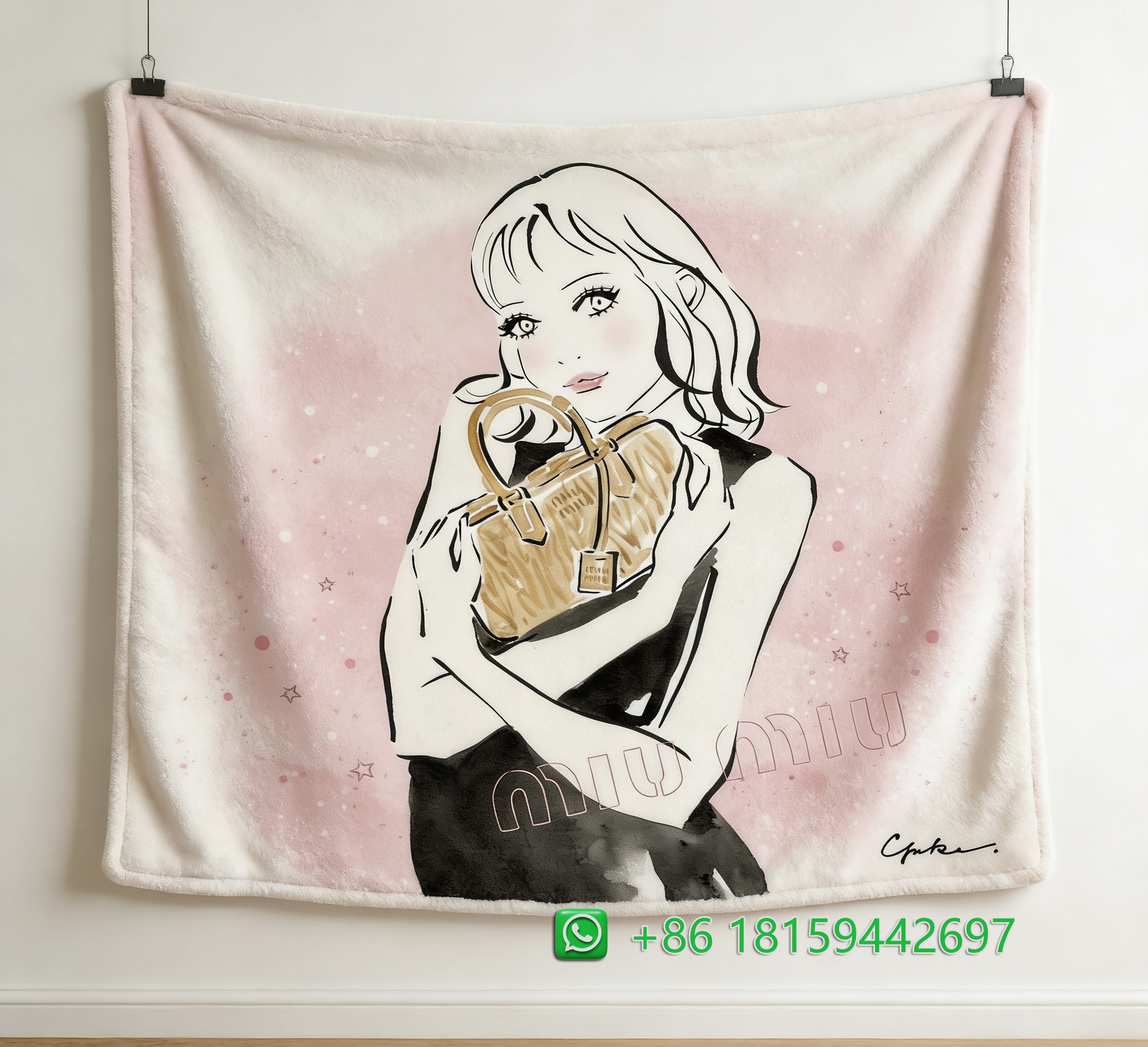Miumiu Throw Blankets